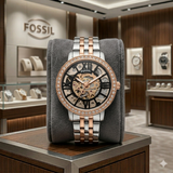 Fossil Carlie Automatic Two-Tone Stainless Steel Watch
