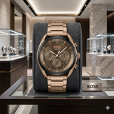 BOSS Men's Bronze-Tone Chronograph Watch