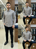 HG BSS LINEAR ARCHITECTURAL LONG-SLEEVE PLAIN SHIRT