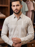 IMP PREMIUM GHOST-CHECK SATIN-FINISH LUXURY SHIRT – ARCTIC SILVER CHECKS SHIRT