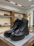 TIMBER LAND Rugged Textured Leather Combat Boots