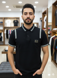 A-X CONTRAST LOGO PIQUE POLO T-SHIRT