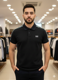 BLMN PARIS MEDALLION LOGO PIQUE POLO T-SHIRT