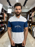 TMY COLOR-BLOCK PIQUE POLO T-SHIRT