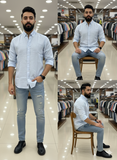 HG BSS PREMIUM SLIM FIT LINEN PLAIN SHIRT