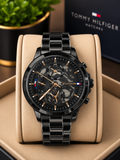 Tommy Hilfiger Clark Multi-Dial Black IP Stainless Steel metal strap original Watch