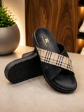 Burberry Vintage Check Criss-Cross Men’s leather slipper