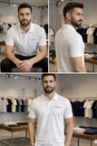 C-K CONTRAST TIPPED PIQUÉ POLO T-SHIRT