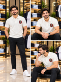 TMY HERITAGE LION CREST EMBROIDERED POLO T-SHIRT