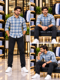 USP A REGULAR FIT PLAID CHECK CASUAL OG SHIRT
