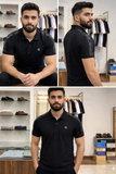 C-K PIMA COTTON SCRIPT LOGO POLO T-SHIRT