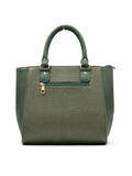 NAZLI OLIVE GREEN STRUCTURED TOTE LADIES BAG