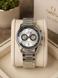 Omega Speedmaster Silver Dial Chronograph Men’s metal strap Watch