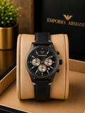 Emporio Armani Chronograph Leather strap Watch