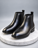 Aldo Men’s Black Ankle Boots – Sleek Side-Zip Formal Boots