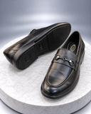 TODS Men’s Black Leather Horsebit Loafers