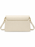 IMPORTED TWO-TONE MONOGRAM CROSSBODY BAG WITH GOLD "S" CLASP LADIES SLING BAG