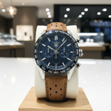 TAG HUER CHRONO LEATHER WATCH
