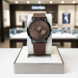 C-K BASIC LEATHER WATCH
