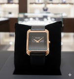 POLC SQUARE LEATHR WATCH