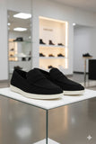 ZRA BLACK SUEDE CASUAL LOAFERS