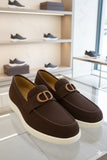 DIO R SUEDE CD LOGO CASUAL LOAFERS