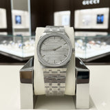 GUCI DIAMOND DIAL QUARTZ METAL STRAP WATCH