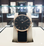 DW BASIC CORNWAL BLACKK STRAP WATCH