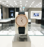 C-K LEATHER STRAP WATCH