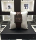 POLC SQUARE LEATHR WATCH