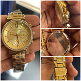 Michael Kors Ritz Pave Gold-Tone Chronograph ladies watch