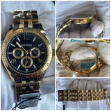 GUESS Pursuit Gold-Tone Multifunction Men's METAL STARP WATCH