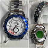 Rolex Yacht-Master II 44mm Stainless Steel – White Dial with Blue Cerachrom Bezel metal strap watch