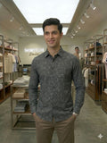 LINEN CLUB PRINTED SHIRT