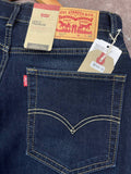 LEVI S DARK WASH WHISKERED DENIM JEANS