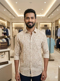 LINEN CLUB PRINTED SHIRT