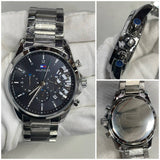 Tommy Hilfiger 44mm Stainless Steel Chronograph metal strap watch