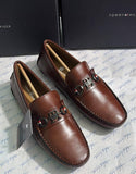Tommy hilfiger Classic Tan Leather Horsebit Loafers