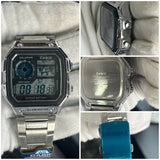 CASIO AE-1200WH-1A "World Time" Royale metal strap watch
