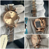 Emporio Armani Two-Tone Crystal-Accent Dress women's Watch