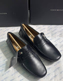 Tommy hilfiger Premium Navy Leather Penny Loafers