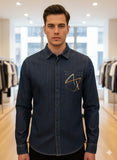A-X DENIM FRONT POCKET SHIRT