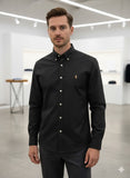 RLP BLACK OXFORD "CUSTOM FIT" PONY LOGO SHIRT