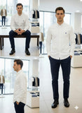 RLP CLASSIC FIT WHITE BUTTON-DOWN LINEN OG SURPLUS SHIRT