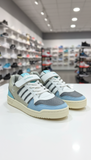 ADS Retro Sky Blue & Cool Grey with Hook-and-Loop Strap Low-Top Sneakers