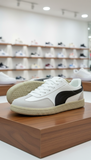 SOLID eritage Court Lo - Leather Low-Tops with Gum-Style Sole Sneakers
