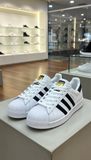 ADS SUPERSTAR Classic Shell-Toe - White Leather with Black Stripes Sneakers