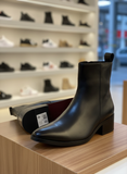 DONN MARC Midnight Sharp: Glossy Pointed-Toe Ankle Boots