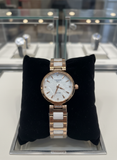 Tissot Lovely – Rose Gold & White Ceramic Diamond-Accent ladies Watch