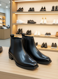 H-M SQUARE CUT CHELSEA BOOTS